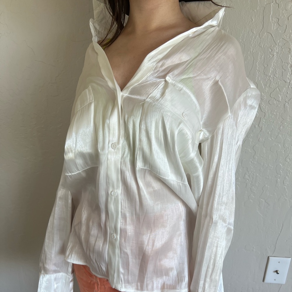White blouse oversized